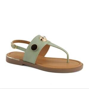 NEW ANDREA women's stylish flat sandal in green